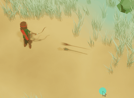 The Archer using the Rapid Shot skill, followed by Trick Shot. All while being pelted by two Blasters