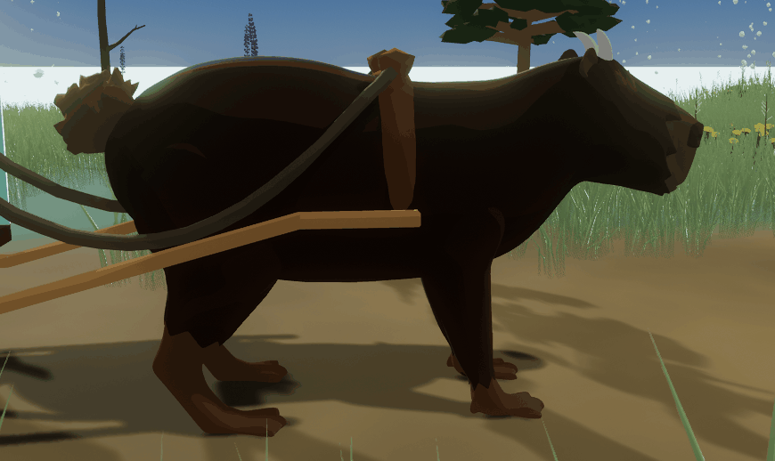 A capybara-type create lays down for a nap