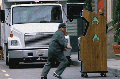 George Costanza fails at IRL Frogger